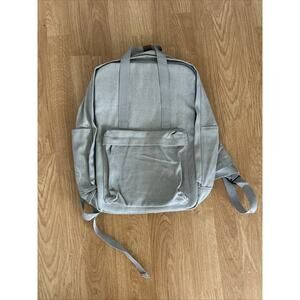 Field and Co. Canvas Grey Backpack Side Front Pocket Zipper Lightweight S-MED